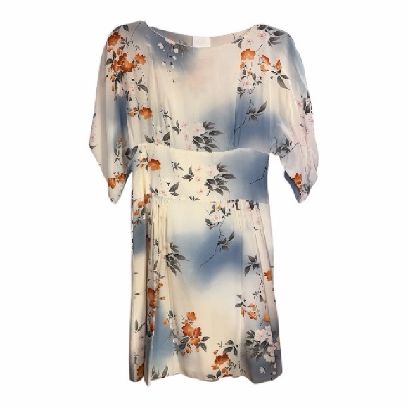 Anthropologie x Anna Sui "Jonquil Sky" silk kimono dress. - Picture 2 of 5